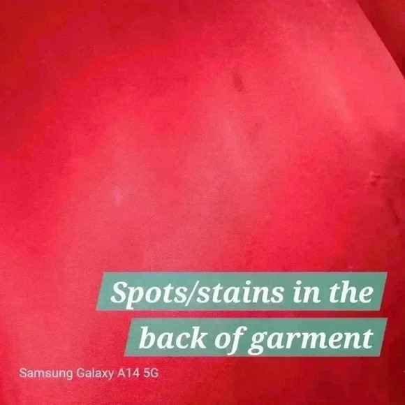 Anna and Frank 100 % Silk Red Button Down Dressy Shirt Size XL Holiday Party - Picture 9 of 13